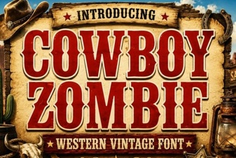 Zombie Western Typography Ideas & Free Fonts