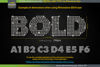 Creative Rhinestone Font Templates for Modern Diy Projects