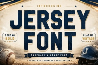 Modern Jersey Font Designs & Creative Applications